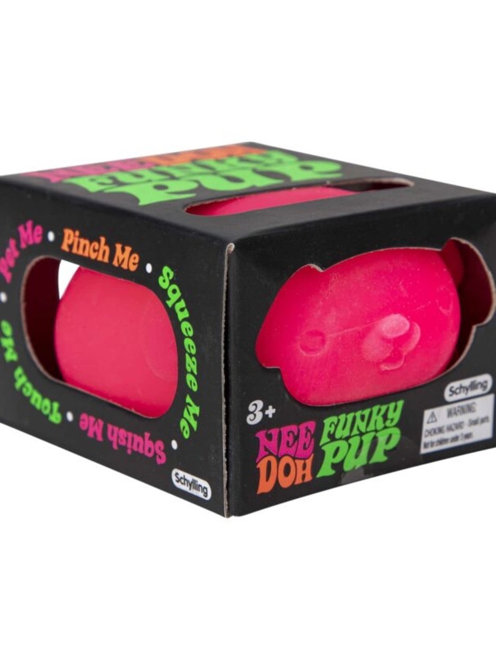 Nee Doh Funky Pup Squeeze Toy - Hot Pink
